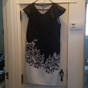 Lightweight black and white dress